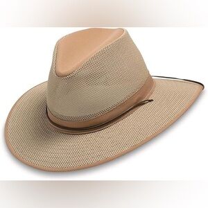 Henschel Hats Aussie Breezer 5310 Cotton Mesh Hat Medium Khaki